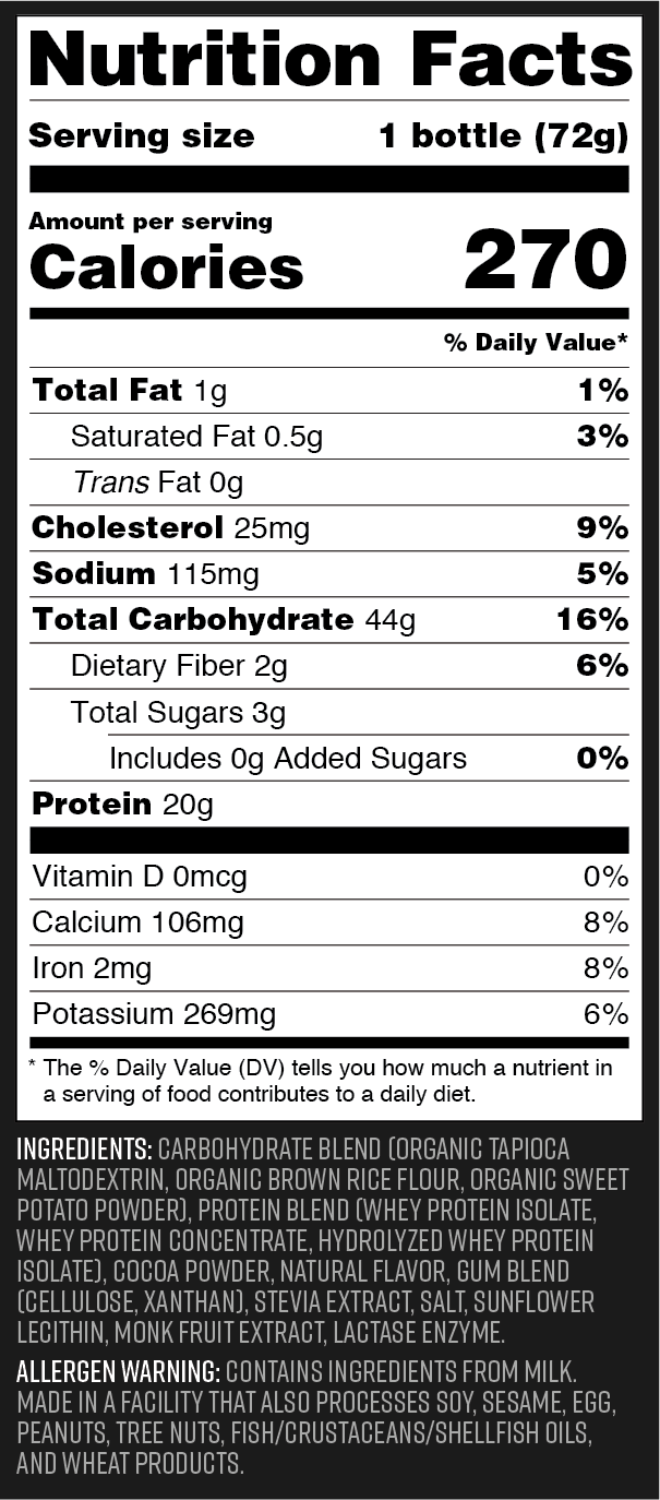 Enduraphin Athletic Fuel PHINTECH™ Bottle - Chocolate