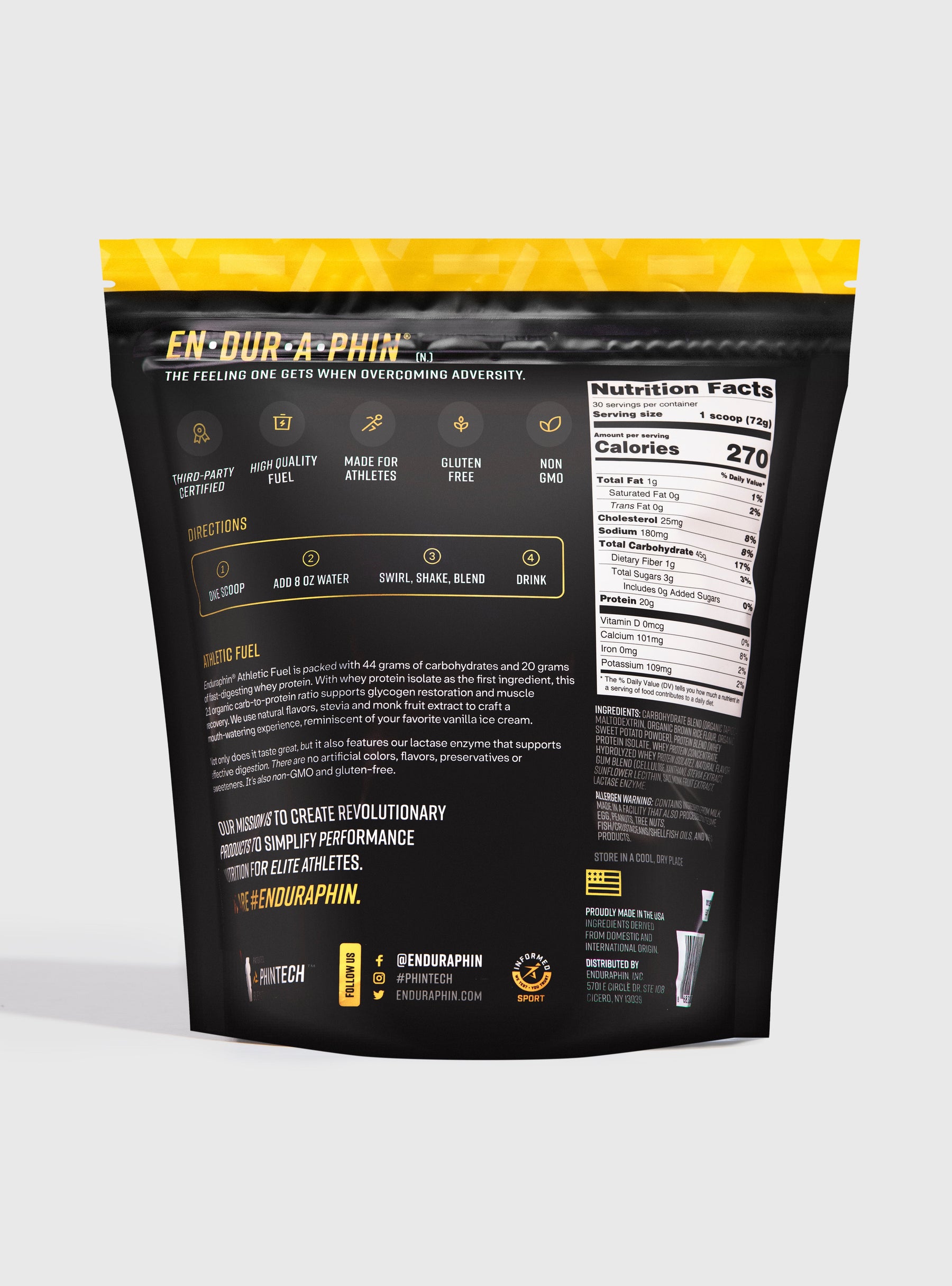 Enduraphin Athletic Fuel Pouch - Vanilla