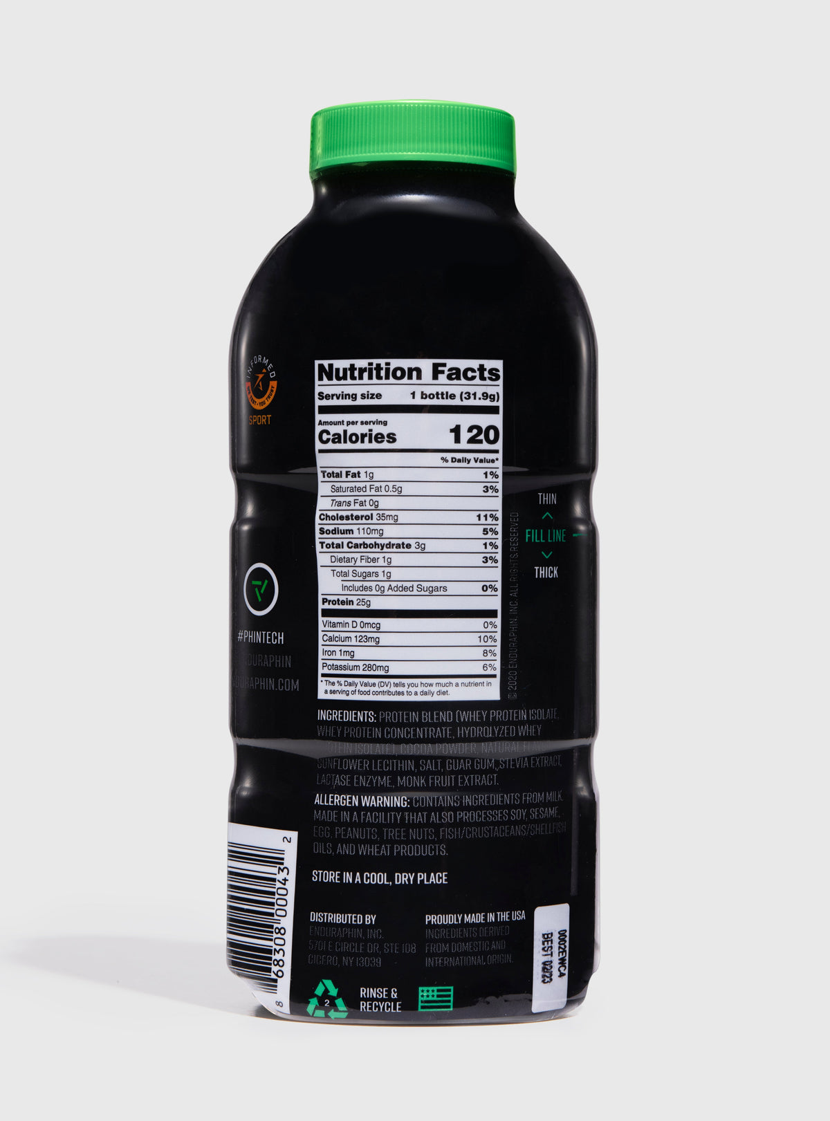 Enduraphin Whey Protein PHINTECH™ Bottle - Chocolate