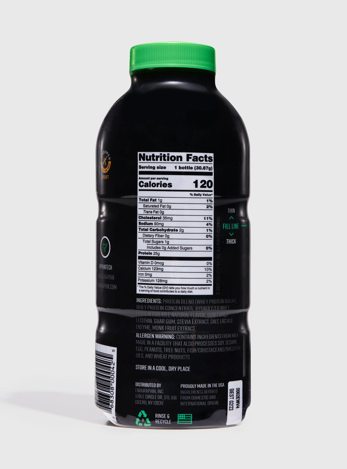 Enduraphin Whey Protein PHINTECH™ Bottle - Vanilla